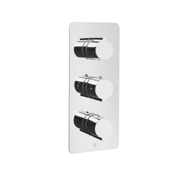 JTP - Curve Thermostatic Concealed 2 Outlet Shower Valve, Vertical-72690