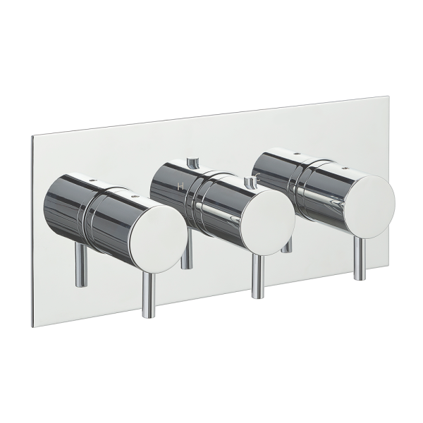 JTP - FLORENCE 3 Outlet Horizontal Concealed Thermostatic Shower Valve in Chrome - 15692A