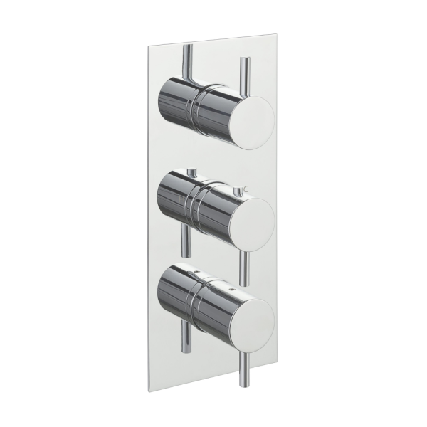 JTP - FLORENCE 3 Outlet Three Handle Concealed Thermostatic Shower Valve in Chrome - 15691A