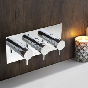 JTP- Florence Thermostatic Concealed 3 Outlet Shower Valve, Horizontal-15692A
