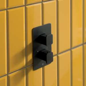JTP- HIX Thermostatic Concealed 2 Outlet Shower Valve -38671MB - Black
