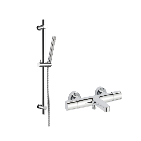 JTP - HUGO Exposed Riser Rail Kit with Bath Spout in Chrome - COM031