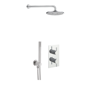 JTP - Round Thermostat with Overhead Shower and Fixed Shower Handle - COM038