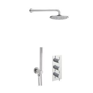 JTP - Round Thermostat with Overhead Shower and Fixed Shower Handle - COM040