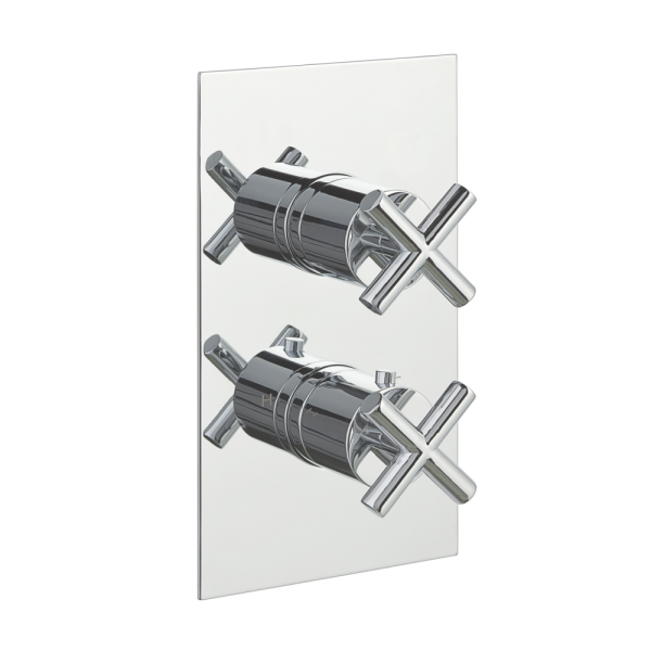JTP - SOLEX 2 Outlet Concealed Thermostatic Shower Valve in Chrome - 16671A