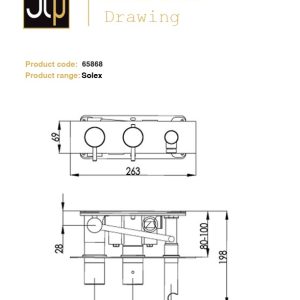 JTP - SOLEX 2 Outlet Concealed Thermostatic Shower Valve with Hand Shower in Chrome - spec