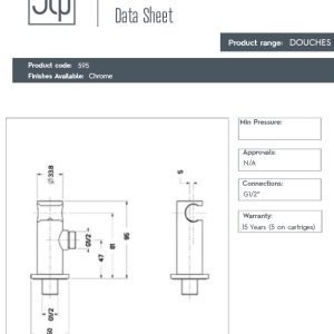 JTP - Wall Outlet for Douche in Chrome - spec