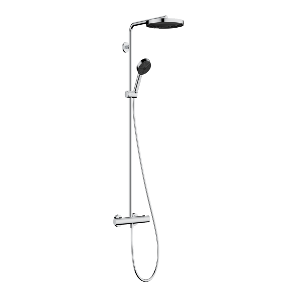 Hansgrohe - Pulsify S Puro Showerpipe 260 1jet with Ecostat Fine and Hand Shower 3jet in Chrome - 24236000