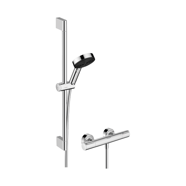Hansgrohe - Pulsify Select S Showerpipe 105 3jet Relaxation EcoSmart with Ecostat Element in Chrome - 24272000