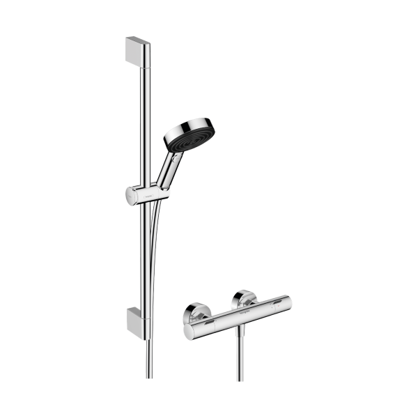 Hansgrohe - Pulsify Select S Showerpipe 105 3jet Relaxation EcoSmart with Ecostat Fine in Chrome - 24262000