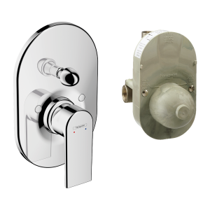 Hansgrohe - Vernis Shape Concealed Manual Bath Valve for 2 Outlets in Chrome