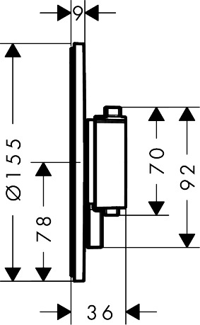 Hansgrohe - Ecostat Comfort S Concealed Thermostatic Shower Valve for Two Outlets - spec