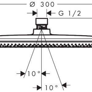 Hansgrohe - Raindance Alive S Overhead Shower 300 1Jet - spec