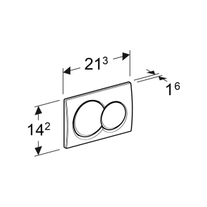Geberit - Alpha01 Round Dual Flush Plate - 115.035.21.1 - spec
