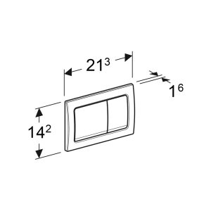 Geberit - Alpha01 Square Dual Flush Plate - 115.055.21.1 - spec