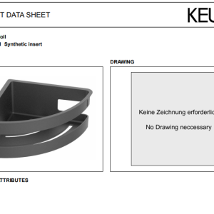 Keuco - Collection Moll Synthetic Insert Only Anthracite - 12757000101-spec