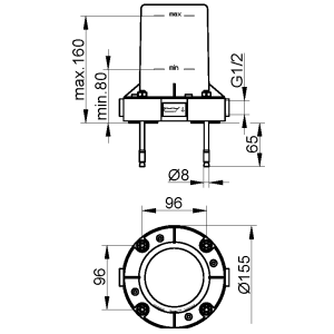 Keuco - Edition 11 Mounting Element for Floor Mounting - spec