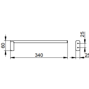 Keuco - Edition 400 Towel Holder 340 mm - 11522010000- spec