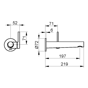 Keuco - Edition 400 Wall Mounted Basin Mixer - spec