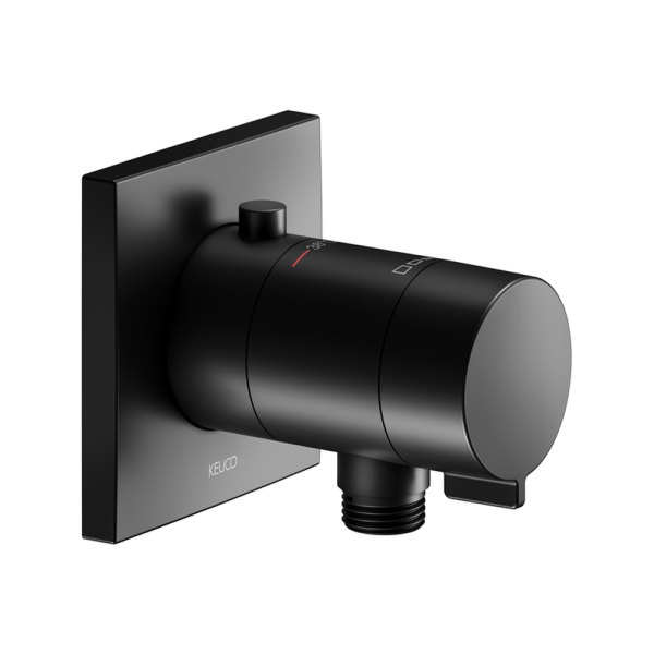 Keuco - IXMO Thermostatic Mixer with Hose Connection Square Matt Black