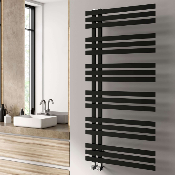 Vogue - Aquila Towel Radiator in Matt Black - DR016