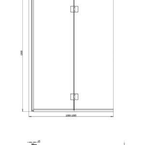 Crosswater - Asura 8mm Fully Folding Bath Screen - spec