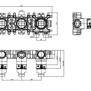 Crosswater - MPRO Push Module 2 Outlet Basic Set - MODPUSH2000R - spec