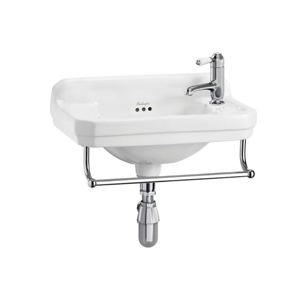 Burlington - Edwardian Cloakroom Basin 510mm 1 Tap Hole Right Hand - B8R