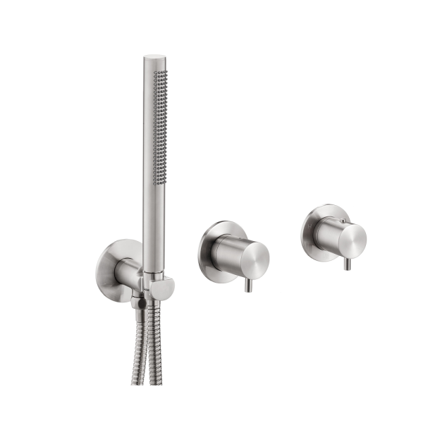 INOX Modular Thermostatic Concealed 2 Outlet Shower Valve, Handset - IX368