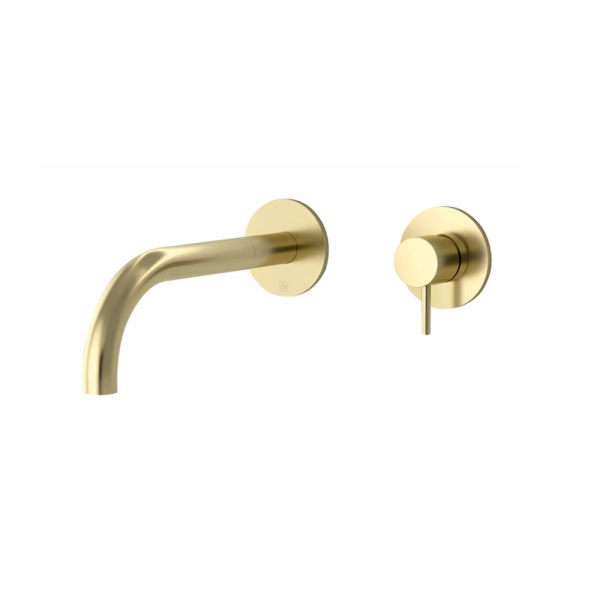 JTP - VOS 2-Hole Single Lever Wall Mounted Basin Mixer Spout in Brushed Brass - 23273BBRSP