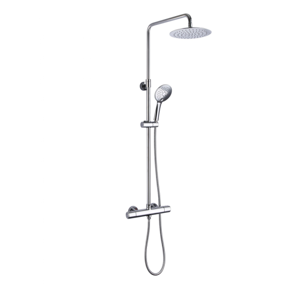 JTP - VOS 2 Outlet Thermostatic Bar Valve with Adjustable Riser and Hand Shower Cool Touch in Chrome - 9081