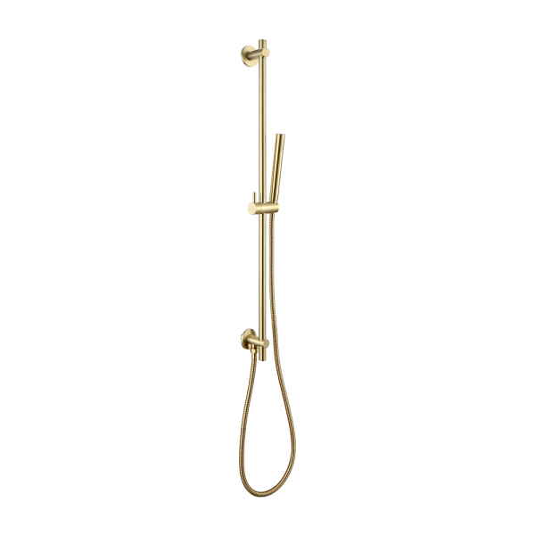 JTP - VOS Slide Rail Kit with Single Function Batton Handset & Hose in Brushed Brass - 231218BBR