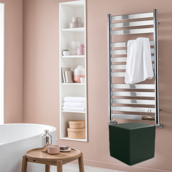 Vogue - Vela Towel Radiator in Moss Green - MD048