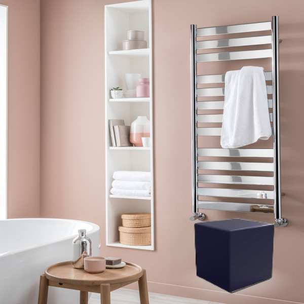 Vogue - Vela Towel Radiator in Steel Blue - MD048