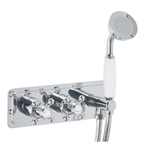 JTP - GROSVENOR CROSS 2 Outlet Concealed Thermostatic Shower Valve with Hand Shower Kit