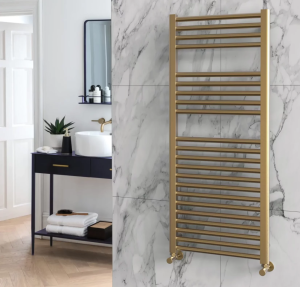 Vogue - Focus Towel Radiator in Brushed Brass
