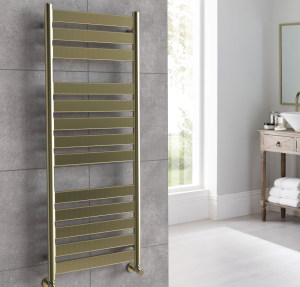 Vogue - Vela Towel Radiator in Brushed Brass