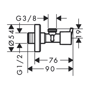 Hansgrohe - Angle Valve S - 13901000 - spec