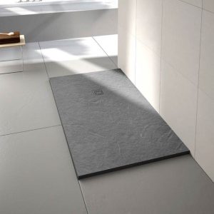 Merlyn - Truestone Rectangle Shower Tray in Fossil Grey