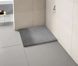 Merlyn – Truestone Square Shower Tray 900mm x 900mm in Fossil Grey