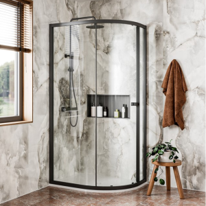 Crosswater - Clear 6 Single Door Quadrant Shower Enclosure in Slate