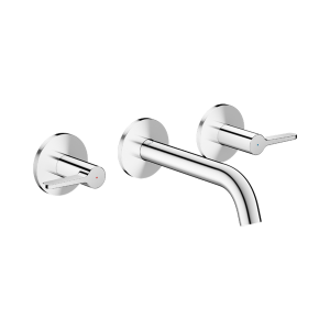 Axor - One 3-Hole Wall Mounted Basin Mixer with Lever Handles
