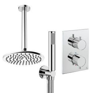 Crosswater - Crossbox Shower Set 3 with 200mm Ceiling Mounted Overhead & Handset