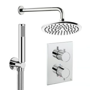 Crosswater - Crossbox Shower Set 3 with 200mm Wall Mounted Overhead & Handset