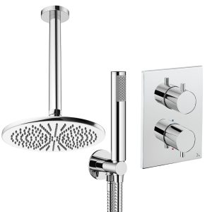 Crosswater - Crossbox Shower Set 3 with 300mm Ceiling Mounted Overhead & Handset