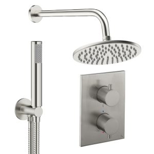 Crosswater - Crossbox Shower Set 3 with 300mm Wall Mounted Overhead & Handset