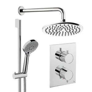 Crosswater - Crossbox Shower Set 4 with 200mm Wall Mounted Overhead & Riser Rail
