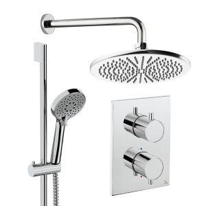 Crosswater - Crossbox Shower Set 4 with 300mm Wall Mounted Overhead & Riser Rail