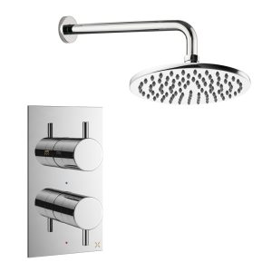 Crosswater - Design Fixed Head Shower Set 1 with 200mm Wall Mounted Overhead & 1 Outlet Valve