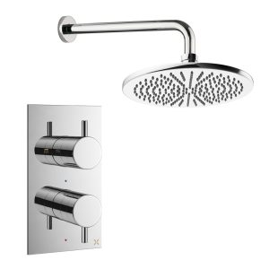 Crosswater - Design Fixed Head Shower Set 1 with 300mm Wall Mounted Overhead & 1 Outlet Valve